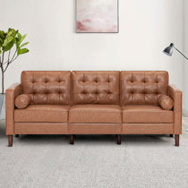 Red deals barrel sofa